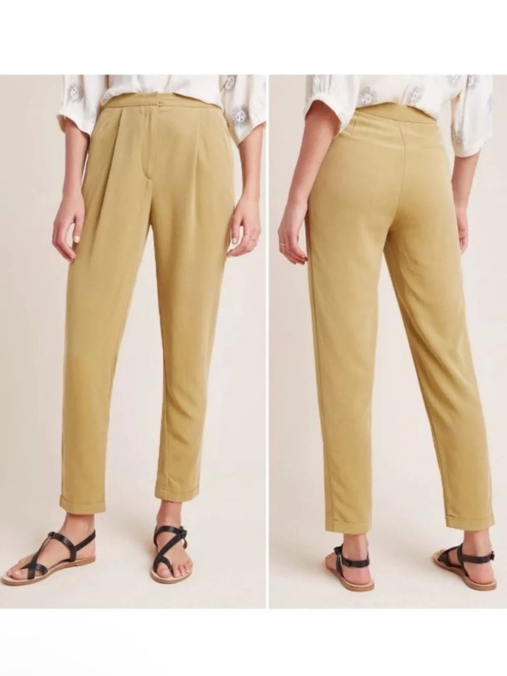 NWT Anthropologie SEEN WORN KEPT Pleated Soft Modal Trousers 12
